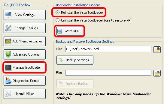 Install Vista Bootloader On Xp